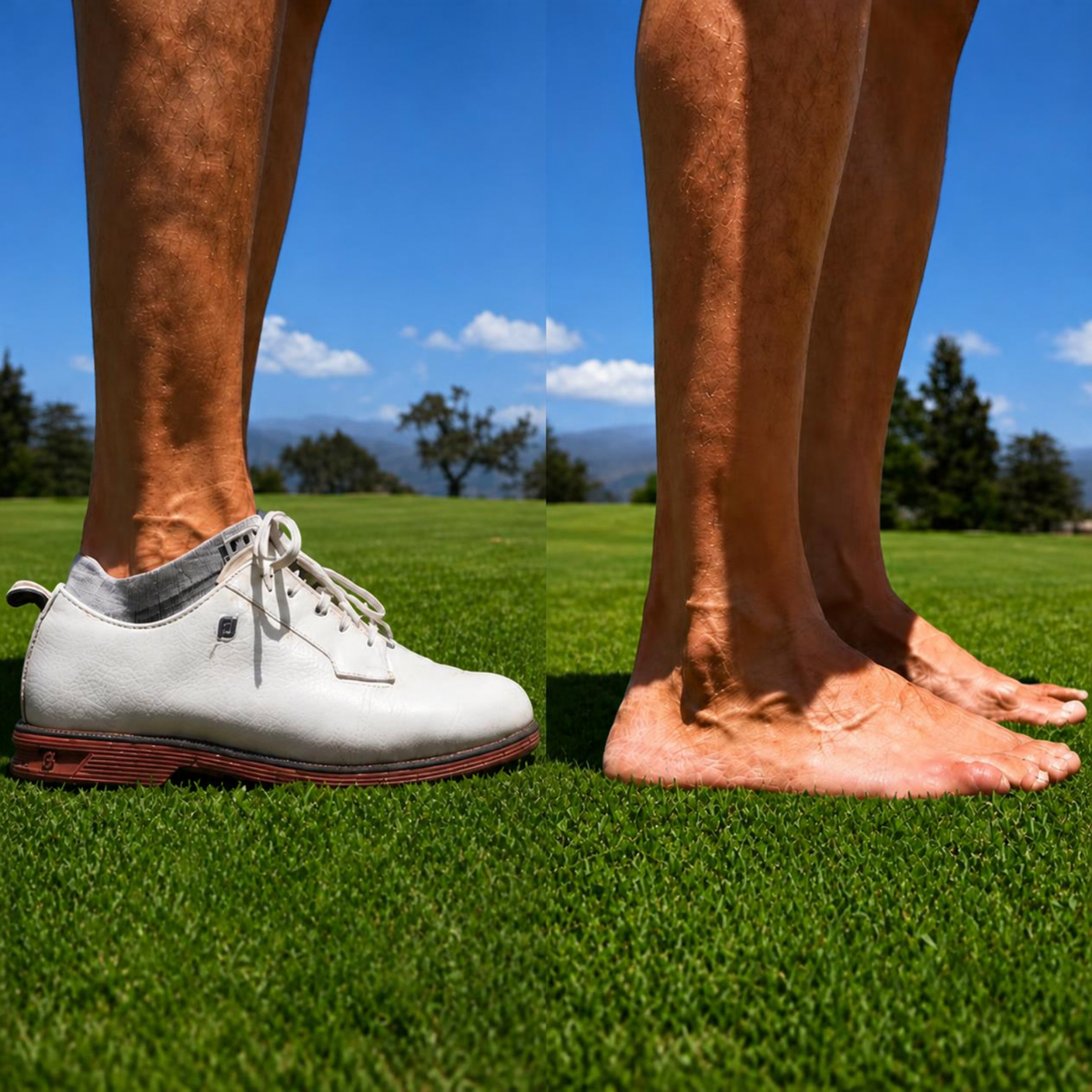 Your feet stay level.